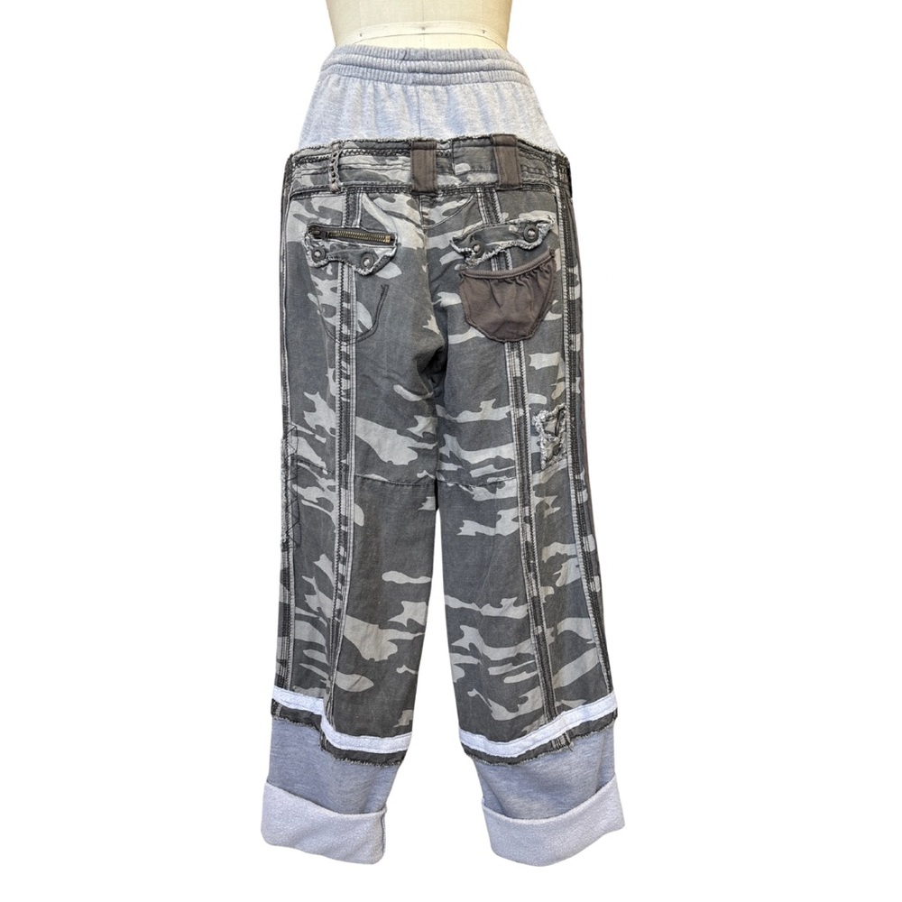 Upcycled by Me: Unisex Customized Camouflage Cargo Sweat Pants y2k camo Small - Picture 2 of 12
